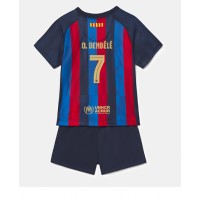Dres Barcelona Ousmane Dembele #7 Domaci za djecu 2022-23 Kratak Rukav (+ kratke hlače)